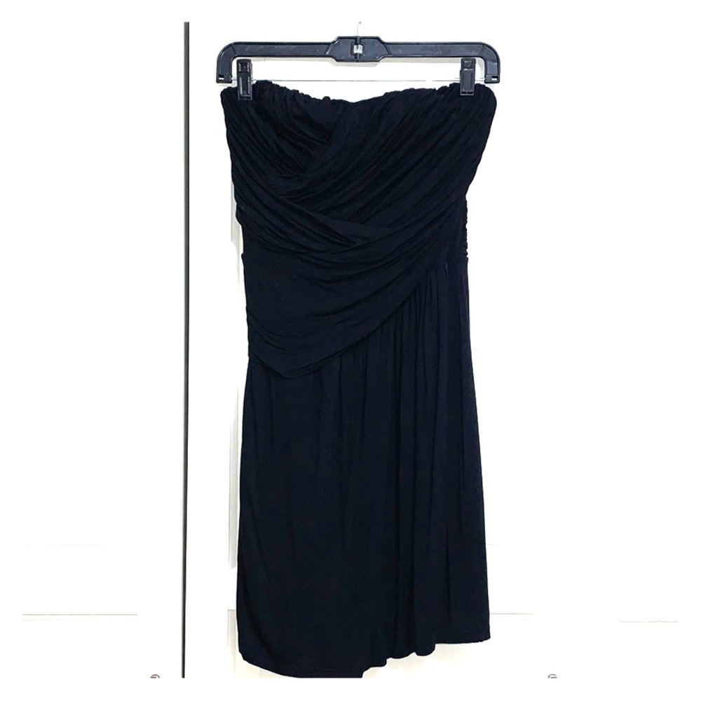 Black strapless dress
